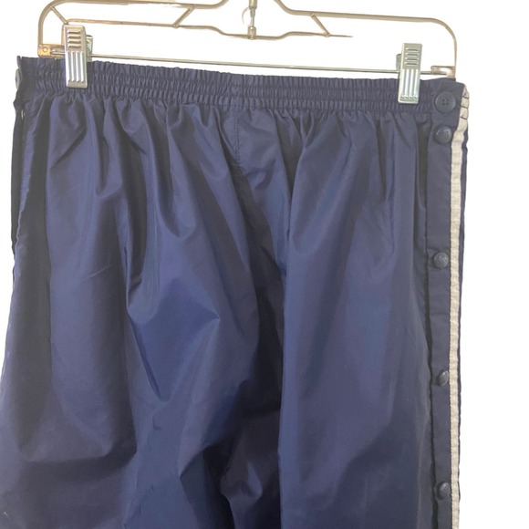 Adidas Vintage Windbreaker Track Pants Men M Jogger Blue Snap Button Legs Y2K - Picture 12 of 13